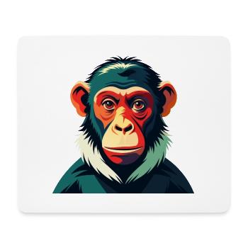 Singe Dessin Animé Personnage Animal De Compagnie Coloré - Tapis de souris (format paysage) - blanc - Devant