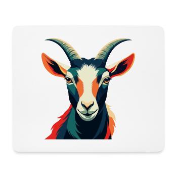 Goat Cartoon Character Colorful Pet Animal - Mouse Pad (horizontal) - white - Front