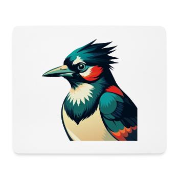 Blauhäher Zeichentrickfigur Buntes Haustier Tier - Mousepad (Querformat) - Weiß - Vorne