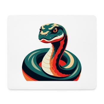 Anaconda dessin animé personnage animal de compagnie coloré - Tapis de souris (format paysage) - blanc - Devant