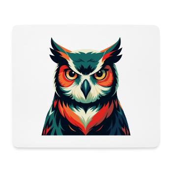 Eule Cartoon Figur Buntes Haustier Tier - Mousepad (Querformat) - Weiß - Vorne