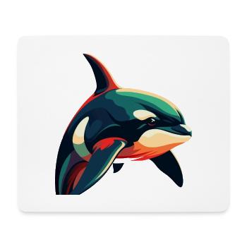Orca Cartoon-Figur Buntes Haustier - Mousepad (Querformat) - Weiß - Vorne