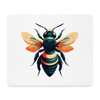Biene Cartoon Figur Buntes Haustier Tier - Mousepad (Querformat) - Weiß - Vorne