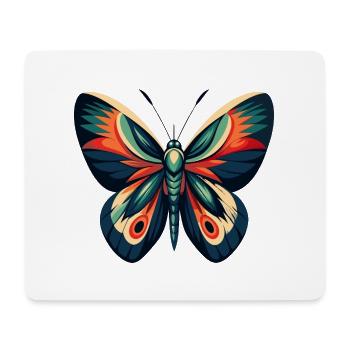 Schmetterling Cartoon Figur Buntes Haustier Tier - Mousepad (Querformat) - Weiß - Vorne
