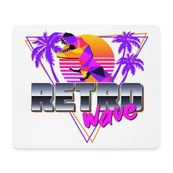Synthwave Dinosaur - Mouse Pad (horizontal) - white - Front
