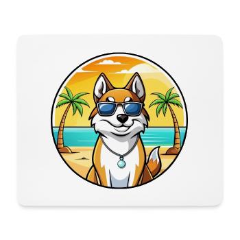 Westsibirische Laika-Hunderasse Cartoon-Sonnenbrille - Mousepad (Querformat) - Weiß - Vorne
