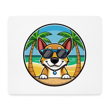 Serbischer dreifarbiger Laufhund Rasse Cartoon Strand - Mousepad (Querformat) - Weiß - Vorne