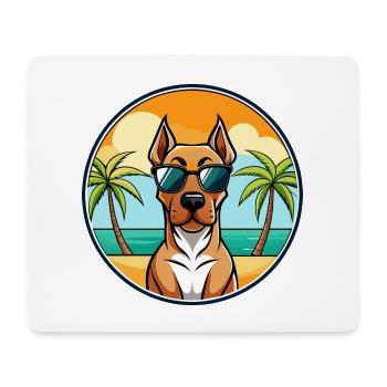 Rhodesian Ridgeback Hunderasse Cartoon Sonnenbrille - Mousepad (Querformat) - Weiß - Vorne