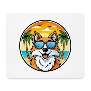 Scotch Collie Hunderasse Cartoon Sonnenbrille Strand - Mousepad (Querformat) - Weiß - Vorne