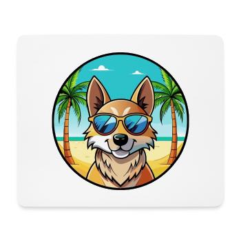 Slovensky Kopov Hunderasse Cartoon Sonnenbrille Strand - Mousepad (Querformat) - Weiß - Vorne
