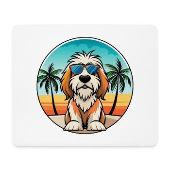 Petit Basset Griffon Vendeen Hunderasse Karikatur - Mousepad (Querformat) - Weiß - Vorne