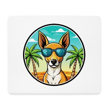 Podenco Canario Hunderasse Cartoon Sonnenbrille Strand - Mousepad (Querformat) - Weiß - Vorne