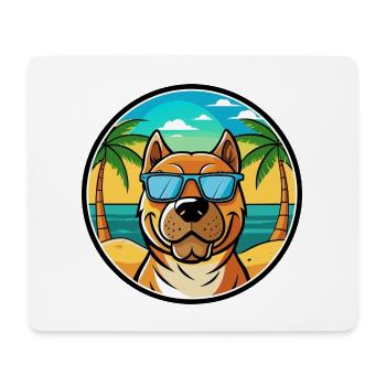 Perro De Presa Canario Hunderasse Cartoon Strand - Mousepad (Querformat) - Weiß - Vorne