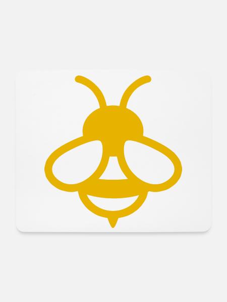 Comic Biene - Mousepad (Querformat) - Weiß
