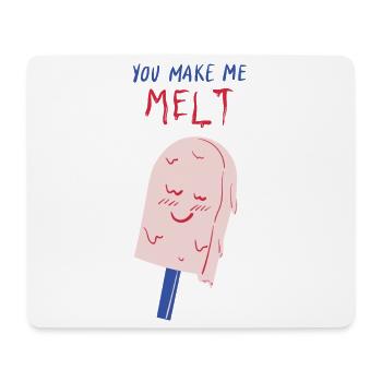 you make me melt icecream - Mousepad (Querformat) - Weiß - Vorne