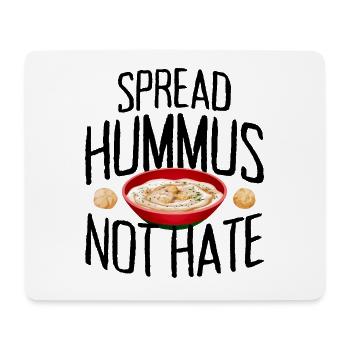 Spread Hummus Not Hate Vegan Geschenk Für Veganer - Mousepad (Querformat) - Weiß - Vorne