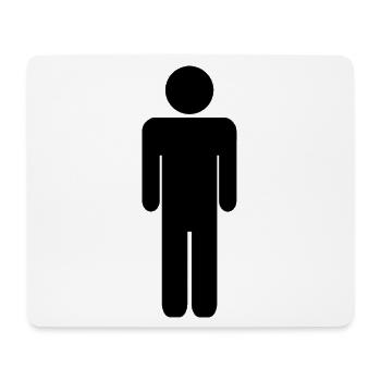Mann - Mousepad (Querformat) - Weiß - Vorne