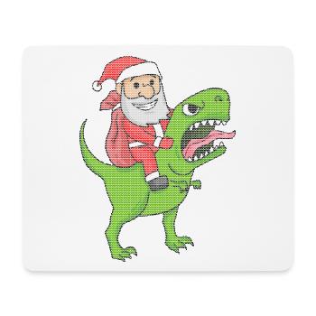 Effet de Noël laid de dinosaure de Noël - Tapis de souris (format paysage) - blanc - Devant