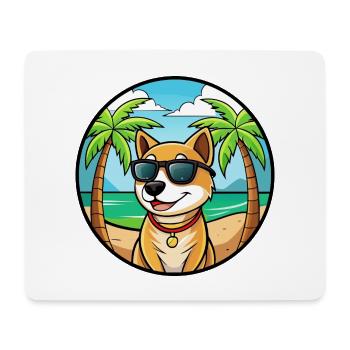 Laufhund Hunderasse Cartoon Sonnenbrille Strand - Mousepad (Querformat) - Weiß - Vorne