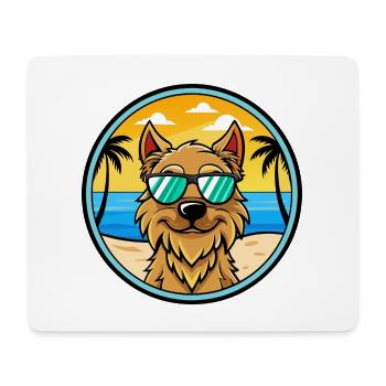 Griffon Nivernais Hunderasse Cartoon Sonnenbrille Strand - Mousepad (Querformat) - Weiß - Vorne