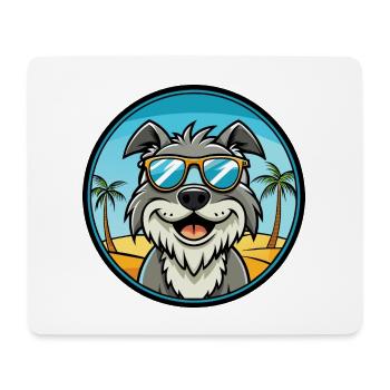 Harrier Hunderasse Cartoon Sonnenbrille Strand - Mousepad (Querformat) - Weiß - Vorne