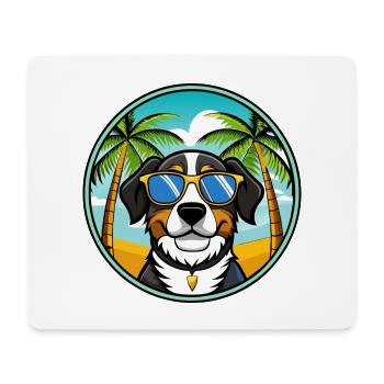Entlebucher Sennenhund Rasse Cartoon Sonnenbrille - Mousepad (Querformat) - Weiß - Vorne