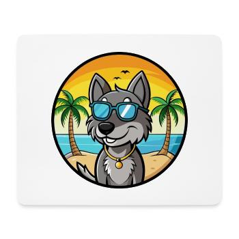 Cesky Fousek Hunderasse Cartoon Sonnenbrille Strand - Mousepad (Querformat) - Weiß - Vorne
