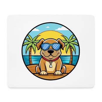 Broholmer Dog Breed Cartoon Sunglasses Beach - Mouse Pad (horizontal) - white - Front