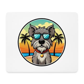 Bouvier Des Flandres Hunderasse Cartoon Sonnenbrille - Mousepad (Querformat) - Weiß - Vorne