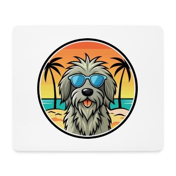 Bergamasker Schäferhund Rasse Cartoon Sonnenbrille - Mousepad (Querformat) - Weiß - Vorne