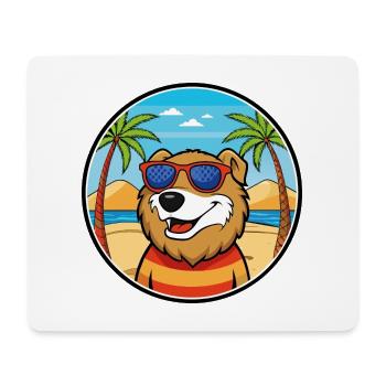 Armenischer Gampr Hund Rasse Cartoon Sonnenbrille Strand - Mousepad (Querformat) - Weiß - Vorne