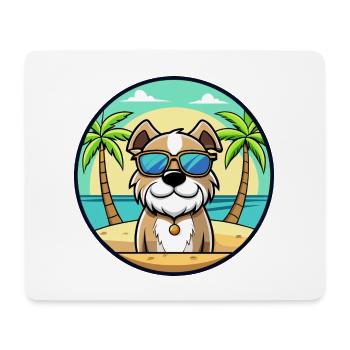 Tornjak Dog Breed Cartoon Sunglasses Beach - Mouse Pad (horizontal) - white - Front