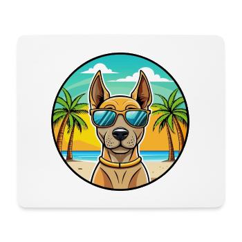 Thai Ridgeback Dog Breed Cartoon Sunglasses Beach - Mouse Pad (horizontal) - white - Front