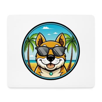 Strellufstover Dog Breed Cartoon Sunglasses Beach - Mouse Pad (horizontal) - white - Front