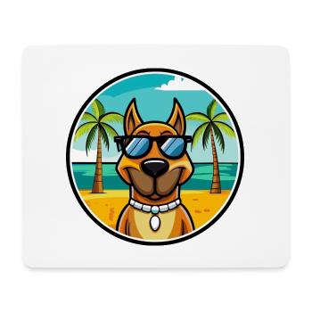 Serbischer Windhund Rasse Cartoon Sonnenbrille Strand - Mousepad (Querformat) - Weiß - Vorne