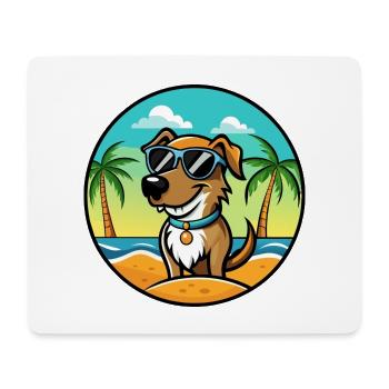 Schweizer Laufhund Hunderasse Cartoon Sonnenbrille - Mousepad (Querformat) - Weiß - Vorne