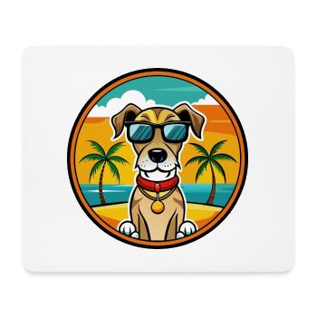 Sabueso Español Hunderasse Cartoon Sonnenbrille Strand - Mousepad (Querformat) - Weiß - Vorne