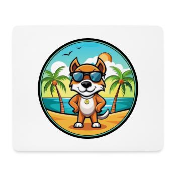 Pointer Dog Breed Cartoon Sunglasses Beach - Mouse Pad (horizontal) - white - Front