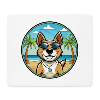 Teddy Roosevelt Terrier Hunderasse Cartoon Strand - Mousepad (Querformat) - Weiß - Vorne