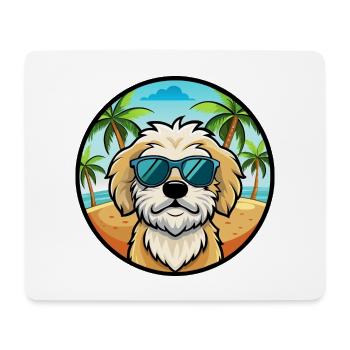 Maltipoo Hunderasse Cartoon Sonnenbrille Strand - Mousepad (Querformat) - Weiß - Vorne