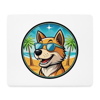 Lucas Terrier Hunderasse Cartoon Sonnenbrille Strand - Mousepad (Querformat) - Weiß - Vorne