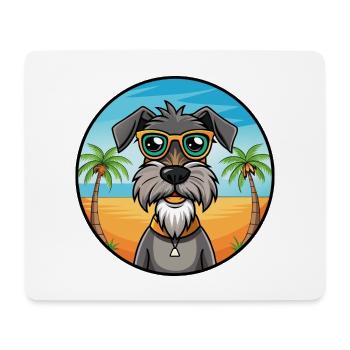 Deutscher Wachtelhund Hunderasse Cartoon Sonnenbrille - Mousepad (Querformat) - Weiß - Vorne