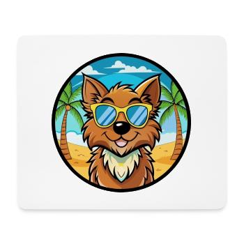 Griffon Nivernais Hunderasse Cartoon Sonnenbrille Strand - Mousepad (Querformat) - Weiß - Vorne