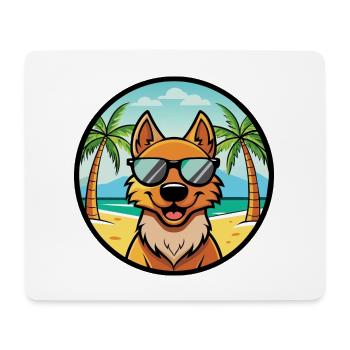 Friesischer Vorstehhund Rasse Cartoon Sonnenbrille Strand - Mousepad (Querformat) - Weiß - Vorne