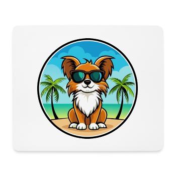 Englische Spielzeug Spaniel Hund Rasse Cartoon Sonnenbrille - Mousepad (Querformat) - Weiß - Vorne