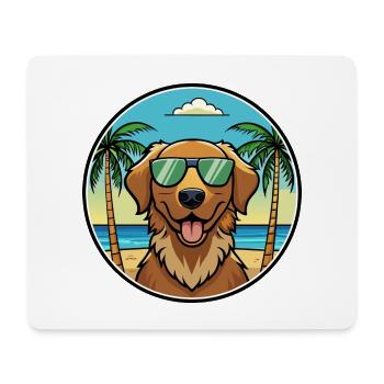 Chesapeake Bay Retriever Hunderasse Cartoon Beach - Mousepad (Querformat) - Weiß - Vorne