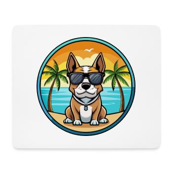 Braque Auvergne Hunderasse Cartoon Sonnenbrille Strand - Mousepad (Querformat) - Weiß - Vorne