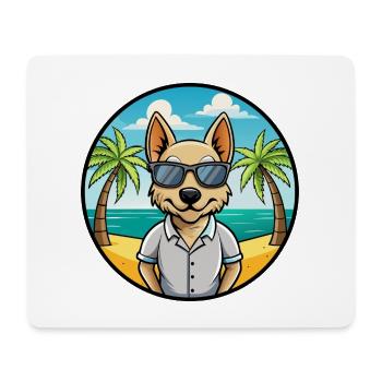 Braque Saint Germain Hunderasse Cartoon Sonnenbrille - Mousepad (Querformat) - Weiß - Vorne
