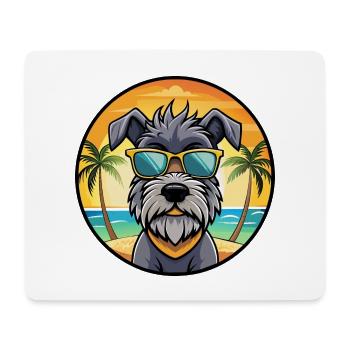 Bouvier Des Ardennes Hunderasse Cartoon Sonnenbrille - Mousepad (Querformat) - Weiß - Vorne