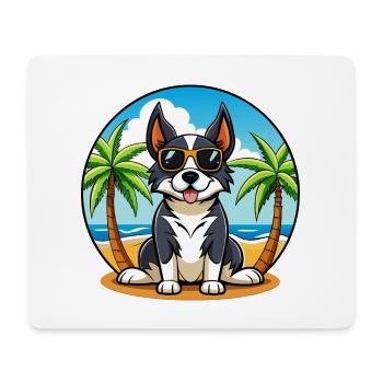 Appenzeller Sennenhund Hunderasse Cartoon Beach - Mousepad (Querformat) - Weiß - Vorne